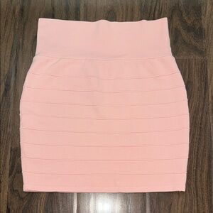 Americana Knit Chic Blush Pencil Skirt for Women